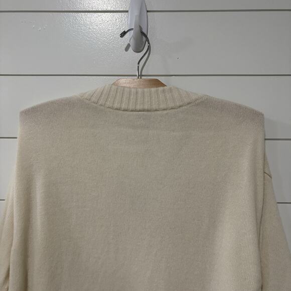 Athleta | Sweater Wool Cashmere Pullover Cream V Neck Tunic Long Sleeve- Small - Picture 8 of 9